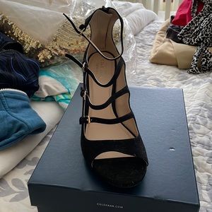 Cole Haan cielo high sandal in black suede